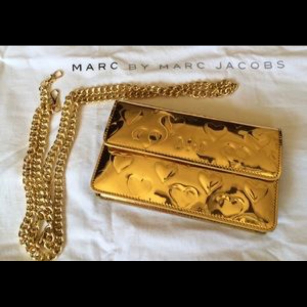 Marc Jacobs Mirror Heart Clutch- selling for cheap